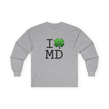 "I'm Lucky (Clover) in Maryland" Long Sleeve Shirt