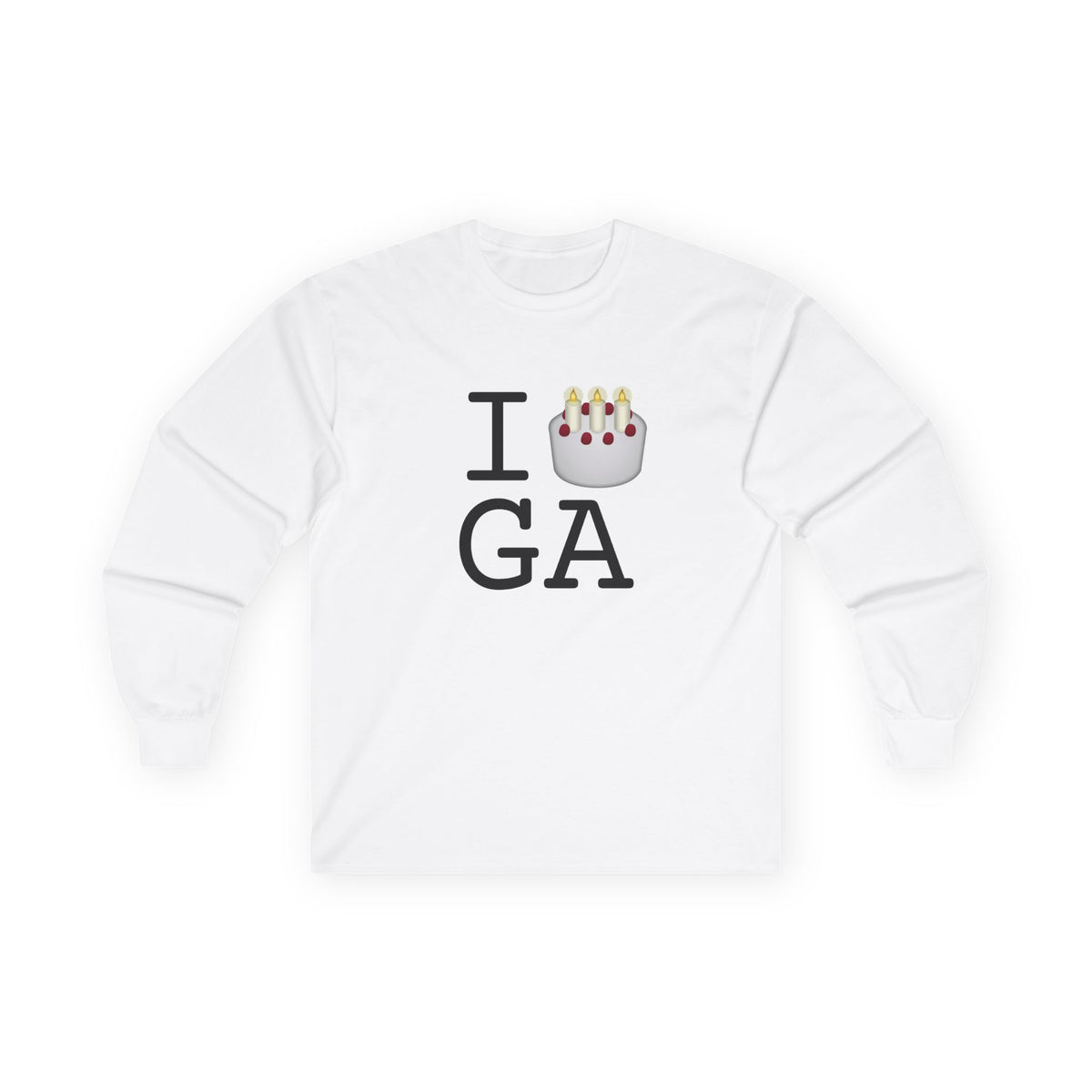 "I Birthday Cake Georgia" Long Sleeve Shirt
