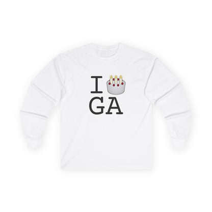 "I Birthday Cake Georgia" Long Sleeve Shirt