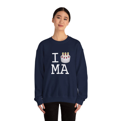"I Birthday Cake Massachusetts" Sweatshirt