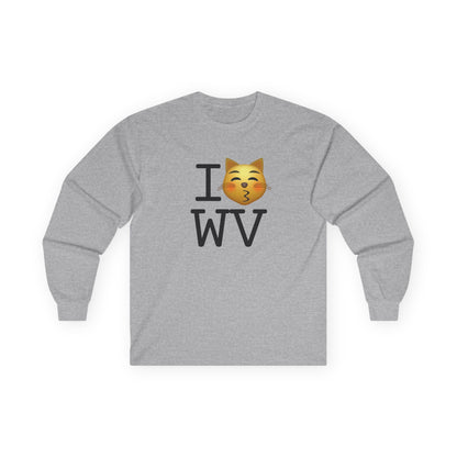 "I'm a Kissing Cat toward West Virginia" Long Sleeve Shirt