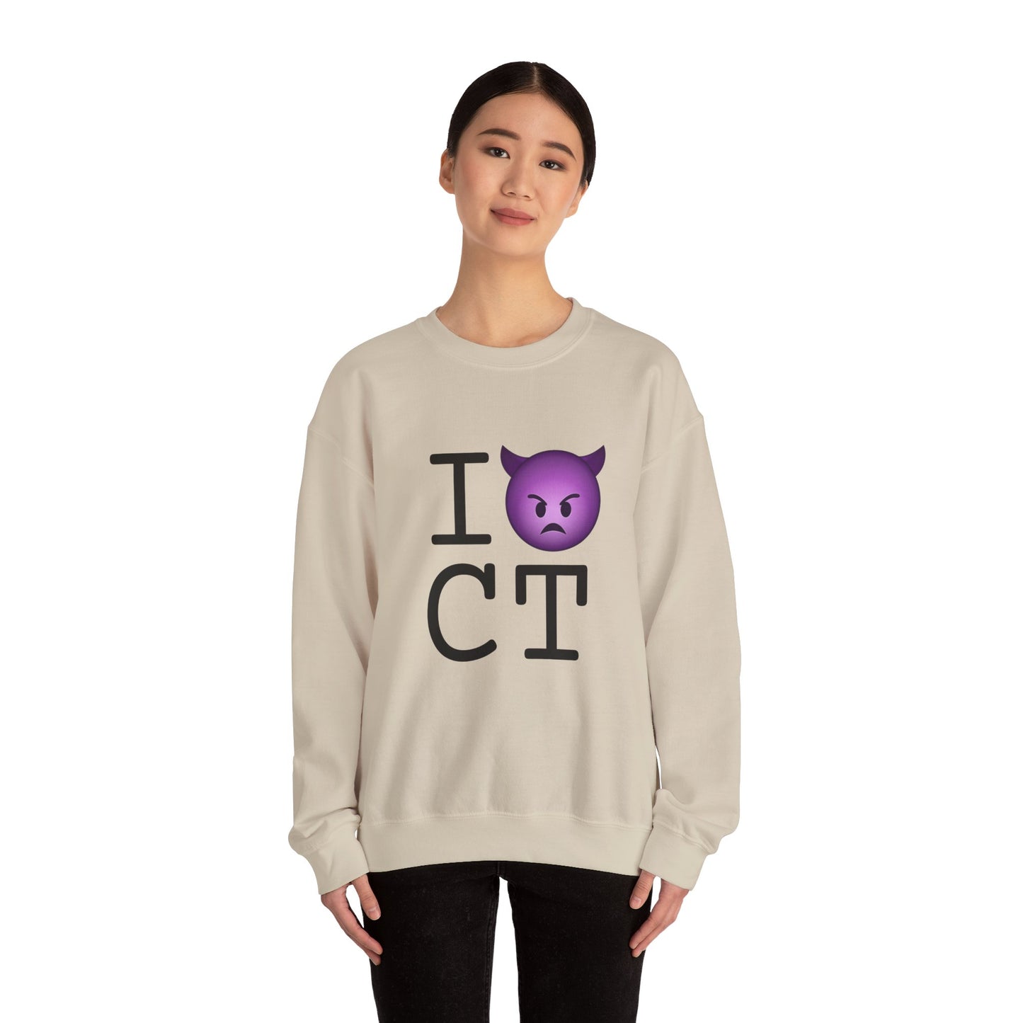 "I'm an Angry Devil about Connecticut" Sweatshirt