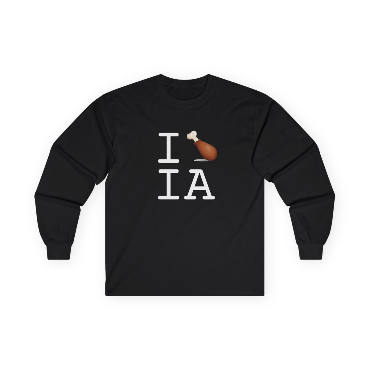 "I Chicken Drumstick Iowa" Long Sleeve Shirt