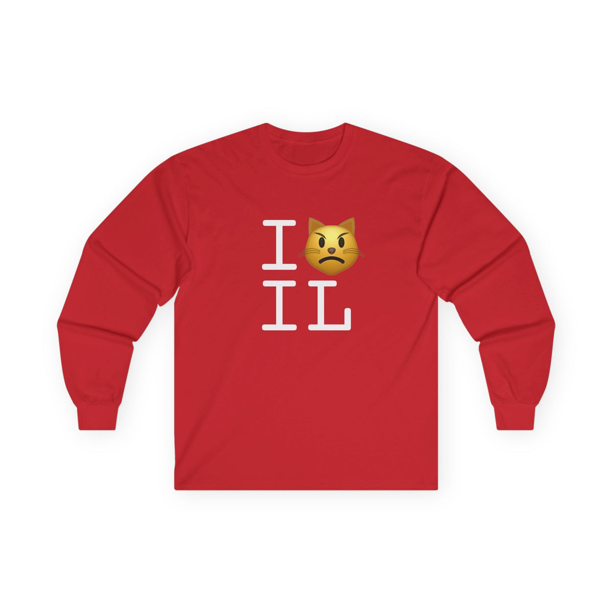 "I'm a Pouting Cat about Illinois" Long Sleeve Shirt