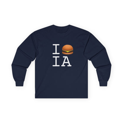 "I Cheeseburger Iowa" Long Sleeve Shirt