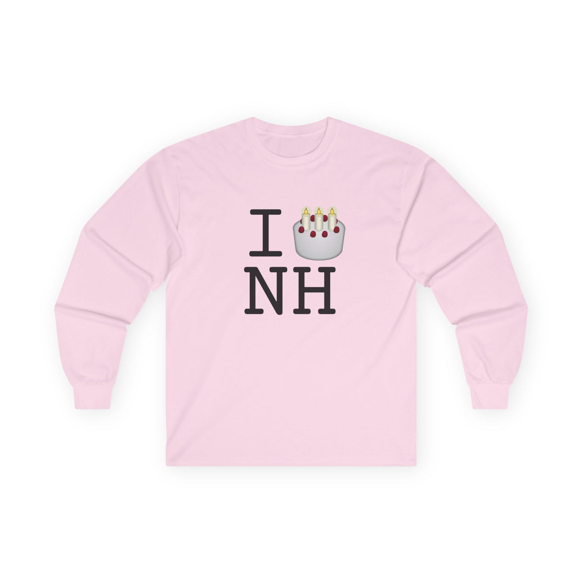 "I Birthday Cake New Hampshire" Long Sleeve Shirt