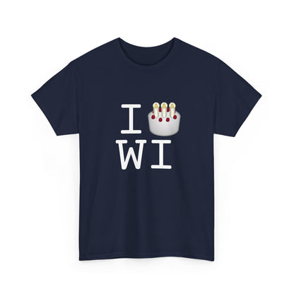 "I Birthday Cake Wisconsin" Tee