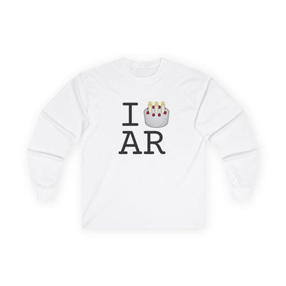 "I Birthday Cake Arkansas" Long Sleeve Shirt
