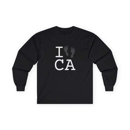 "I leave Footsteps in California" Long Sleeve Shirt
