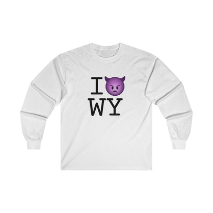 "I'm an Angry Devil about Wyoming" Long Sleeve Shirt