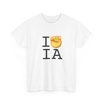 "I Raise my Fist with Iowa" Tee