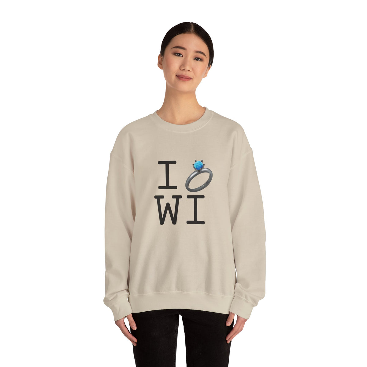 "I'm Married to (Diamond Ring) Wisconsin" Sweatshirt