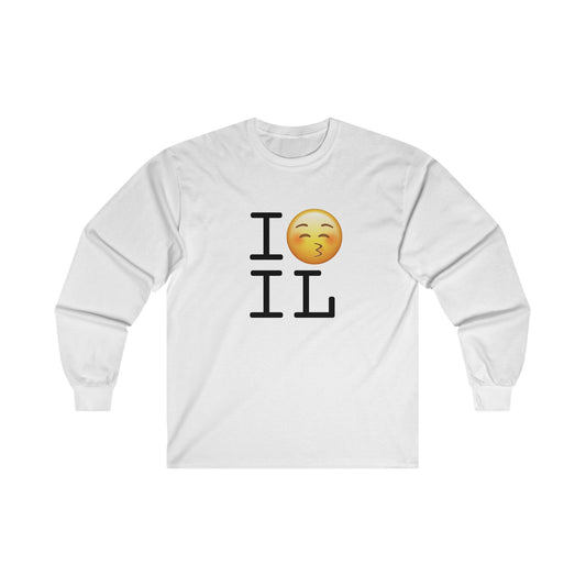 "I Kiss Illinois" Long Sleeve Shirt