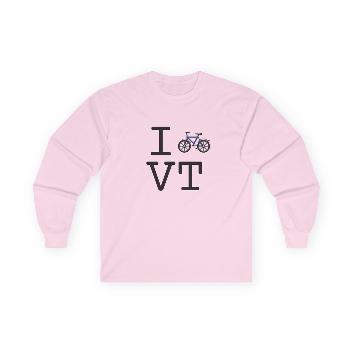 "I Bicycle Vermont" Long Sleeve Shirt