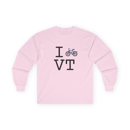 "I Bicycle Vermont" Long Sleeve Shirt
