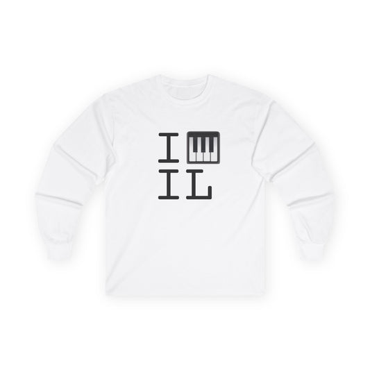 "I Piano Illinois" Long Sleeve Shirt