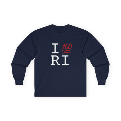 "I Keep it 100 in Rhode Island" Long Sleeve Shirt