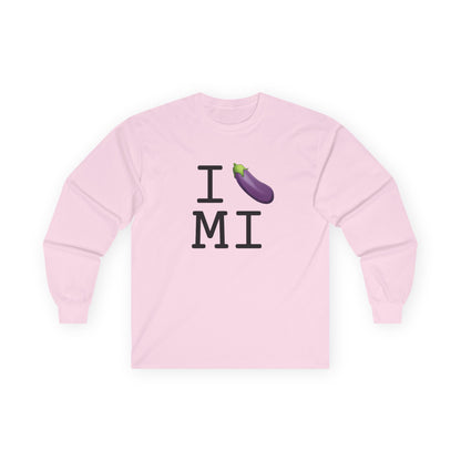 "I Eggplant Michigan" Long Sleeve Shirt