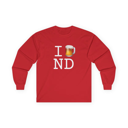 "I Beer North Dakota" Long Sleeve Shirt