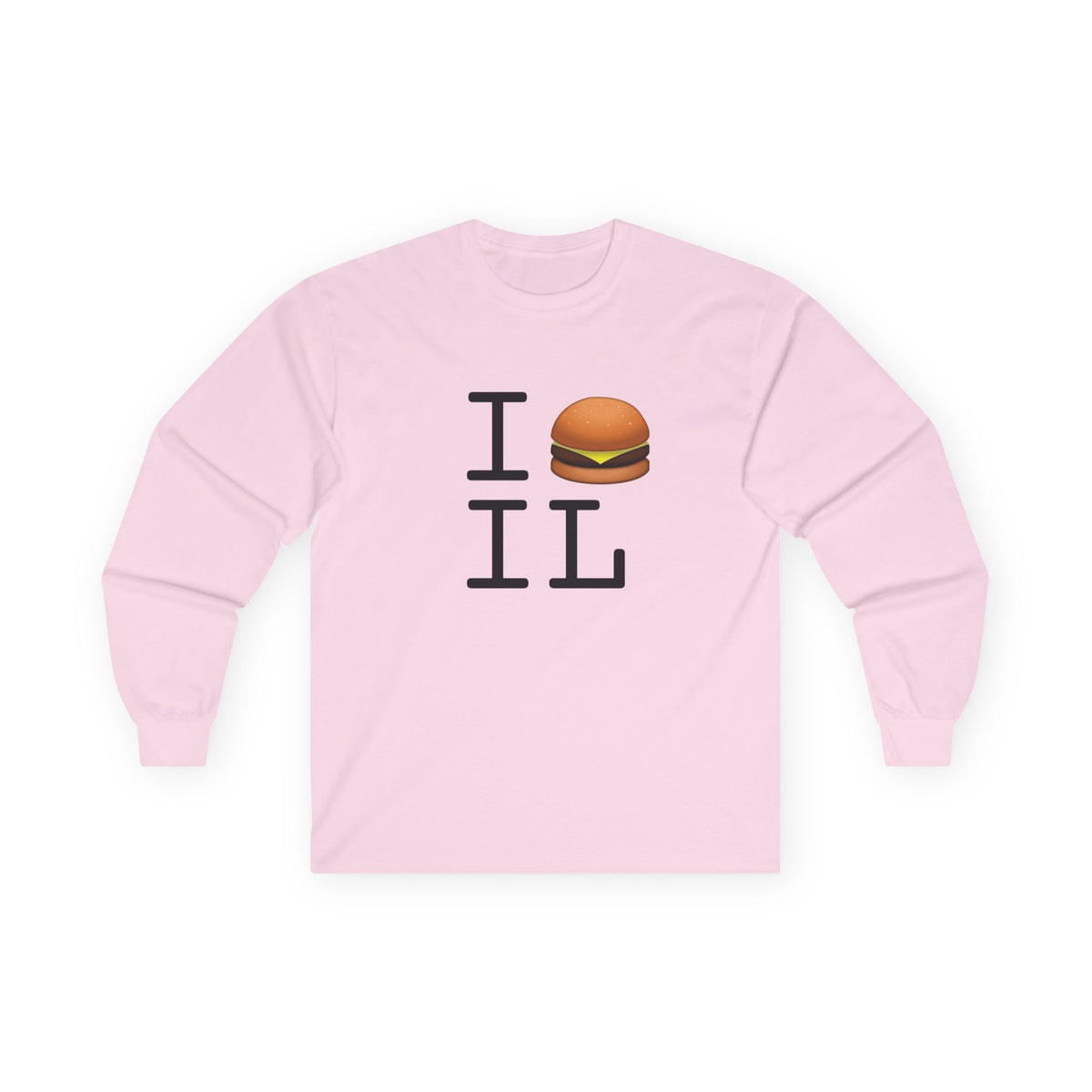 "I Cheeseburger Illinois" Long Sleeve Shirt