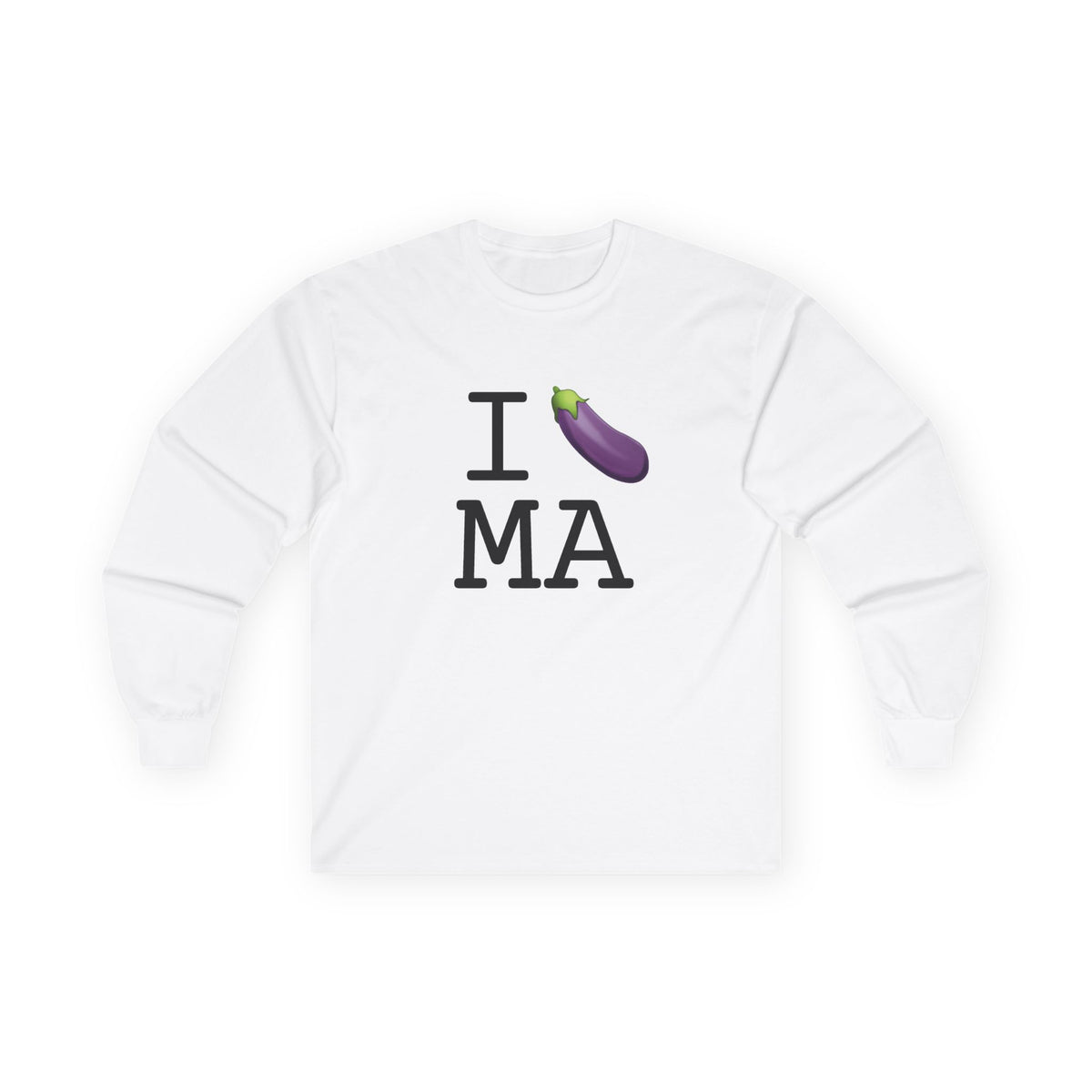 "I Eggplant Massachusetts" Long Sleeve Shirt