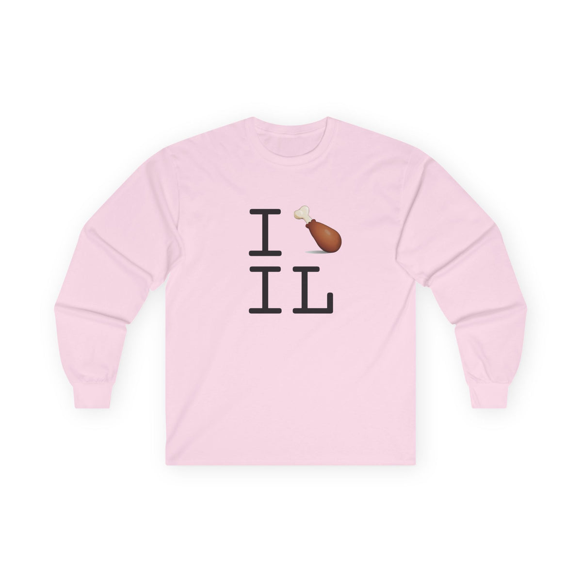 "I Chicken Drumstick Illinois" Long Sleeve Shirt