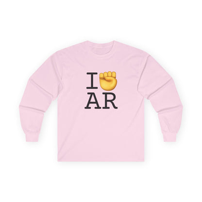 "I Raise my Fist with Arkansas" Long Sleeve Shirt