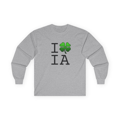 "I'm Lucky (Clover) in Iowa" Long Sleeve Shirt
