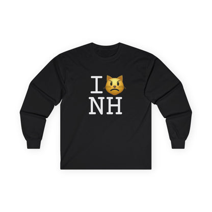 "I'm a Pouting Cat about New Hampshire" Long Sleeve Shirt