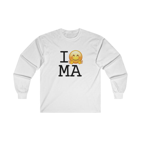 "I Hug Massachusetts" Long Sleeve Shirt