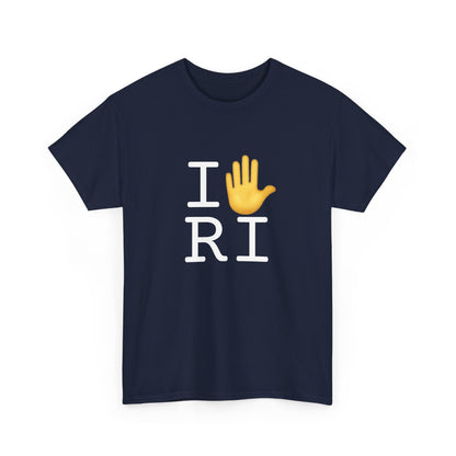 "I Stop (Raised Hand) Rhode Island" Tee