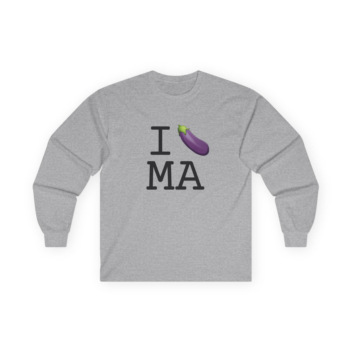 "I Eggplant Massachusetts" Long Sleeve Shirt