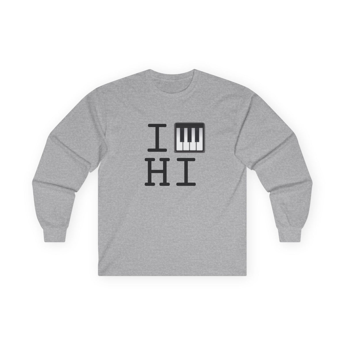 "I Piano Hawaii" Long Sleeve Shirt