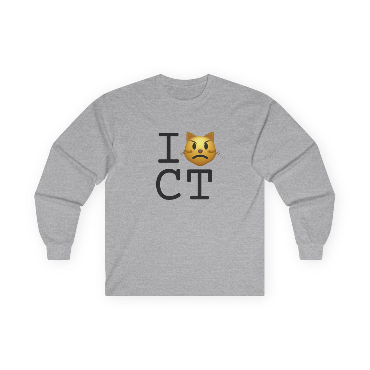 "I'm a Pouting Cat about Connecticut" Long Sleeve Shirt