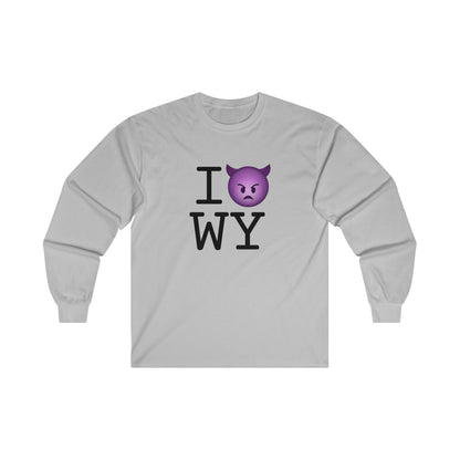 "I'm an Angry Devil about Wyoming" Long Sleeve Shirt