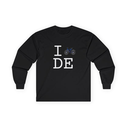 "I Bicycle Delaware" Long Sleeve Shirt