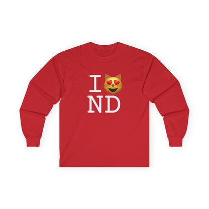 "I'm a Cat that Loves North Dakota" Long Sleeve Shirt