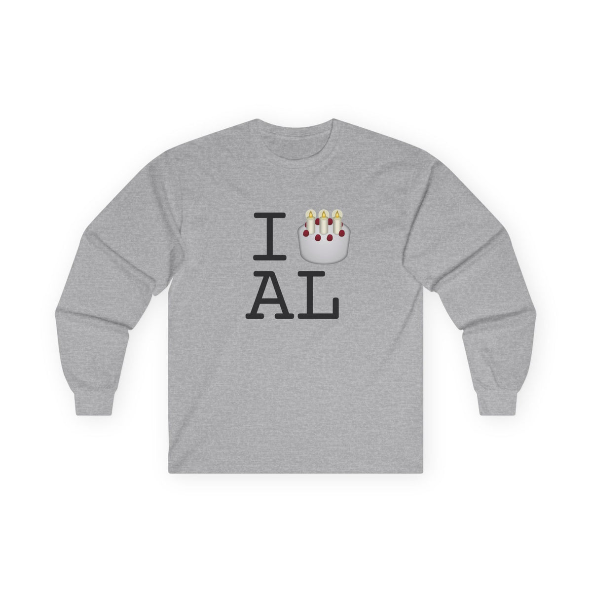 "I Birthday Cake Alabama" Long Sleeve Shirt