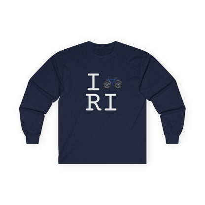 "I Bicycle Rhode Island" Long Sleeve Shirt