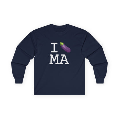 "I Eggplant Massachusetts" Long Sleeve Shirt
