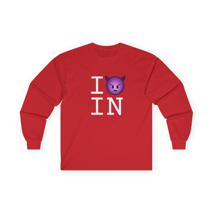 "I'm an Angry Devil about Indiana" Long Sleeve Shirt