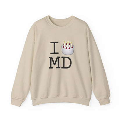 "I Birthday Cake Maryland" Sweatshirt