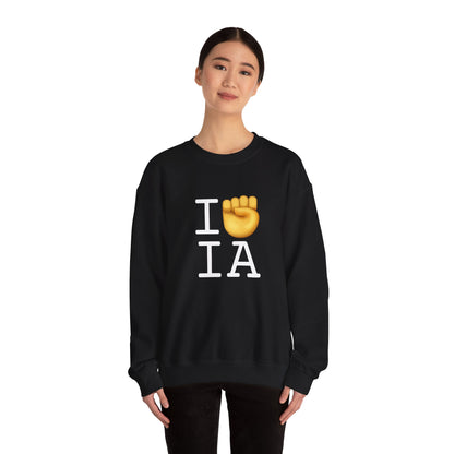 "I Raise my Fist with Iowa" Sweatshirt