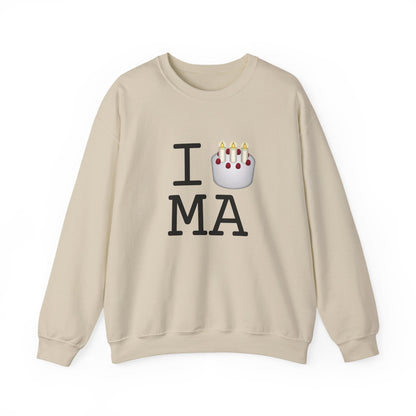 "I Birthday Cake Massachusetts" Sweatshirt