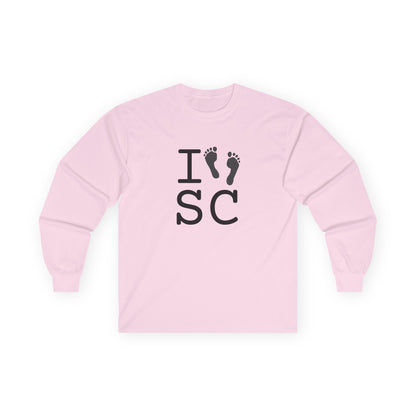 "I leave Footsteps in South Carolina" Long Sleeve Shirt