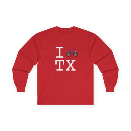 "I Bicycle Texas" Long Sleeve Shirt
