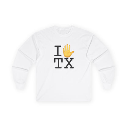 "I Stop (Raised Hand) Texas" Long Sleeve Shirt