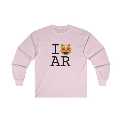 "I'm a Cat that Loves Arkansas" Long Sleeve Shirt