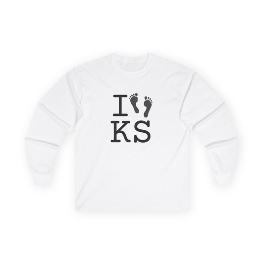 "I leave Footsteps in Kansas" Long Sleeve Shirt