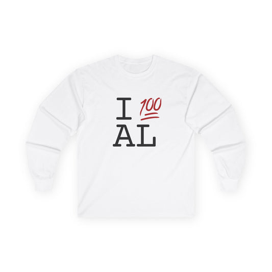 "I Keep it 100 in Alabama" Long Sleeve Shirt